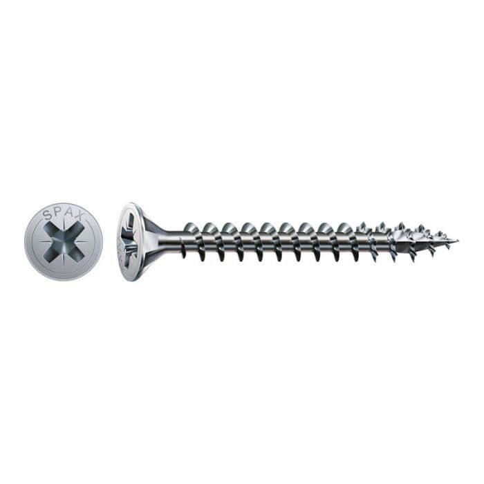 Box 20 st. träskruv spax hytt. platt wirox 4,0x30mm spax