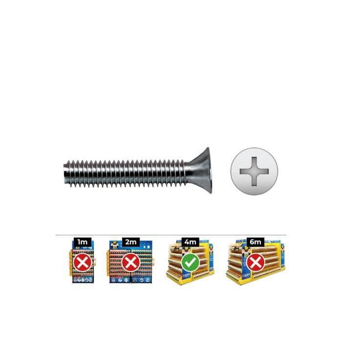 GENERISK - Metrisk skruv. Räkna. Philips Din 965 5x60 Zink Flat. Box 250 Uni. Celo