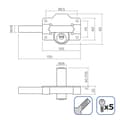 Pikkukuva 4 / 4: Turvalukko EDM 85191 nikkeli 83 x 170 mm Ø26 mm