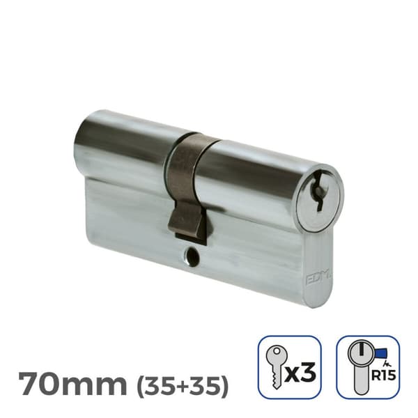 Sylinteri EDM 85173 r15 nikkeli Pitkä nokkalukko Eurooppalainen