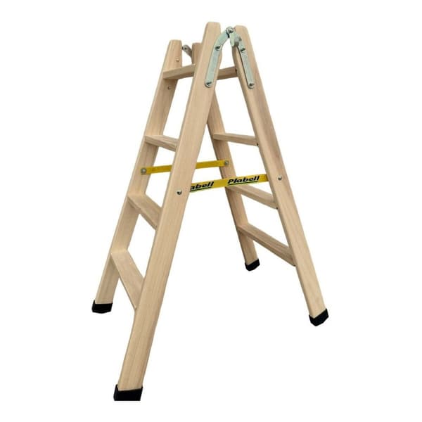 4-askelmaiset taitettavat tikkaat Plabell Puu 114 x 31/48 cm