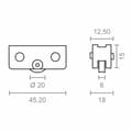 Pikkukuva 3 / 4: Laakeri EDM 85470 CLL/104 rd18 Teräs 45,2 x 15 mm (2 osaa)