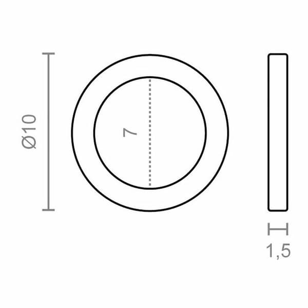 Aluslevyt EDM OV02 Ovaali Saranat Messinki Ø 14 mm 14 x 9 x 2 mm