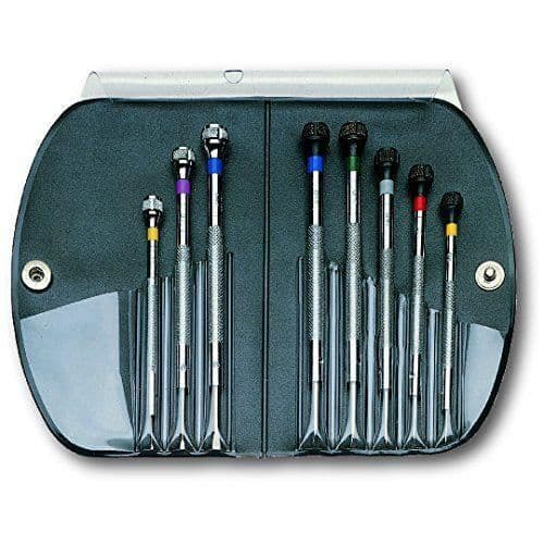 USAG 342SE8 Set med 8 precision skruvmejslar för spår- och Phillips-skruvar - 342088