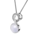 Miniatyrbild 1 av 4: ORPHELIA-925 Sterling Silver Damhänge Halsband Silver-ZH-7288