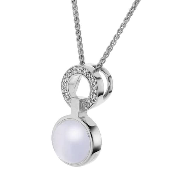 ORPHELIA-925 Sterling Silver Damhänge Halsband Silver-ZH-7288
