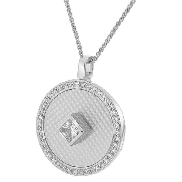 ORPHELIA-925 Sterling Silver Damhänge Halsband Silver-ZH-7290