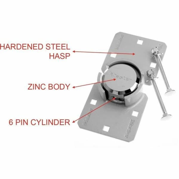 Avainriippulukko Master Lock Sinkki Suorakulmainen (4 osaa)