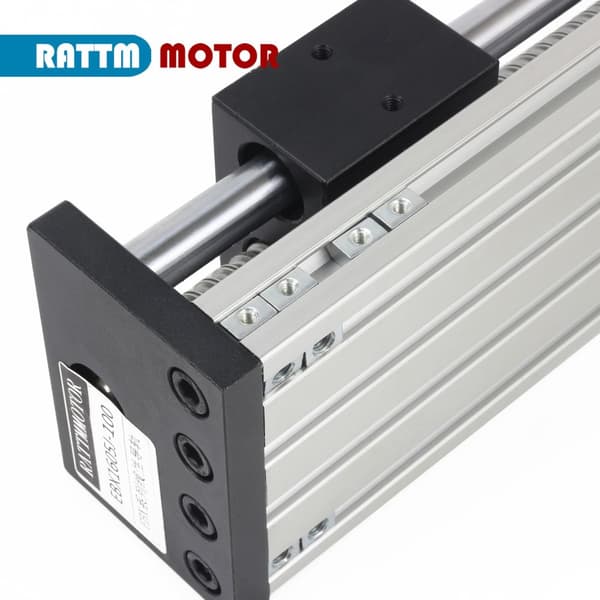 Lineær Førings Skinne, 200mm Slaglængde, Nema 23 Stepper Motor, Effektiv slaglængde 200