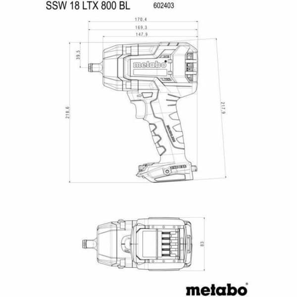 Ruuviväännin Metabo SSW 18 LTX 800