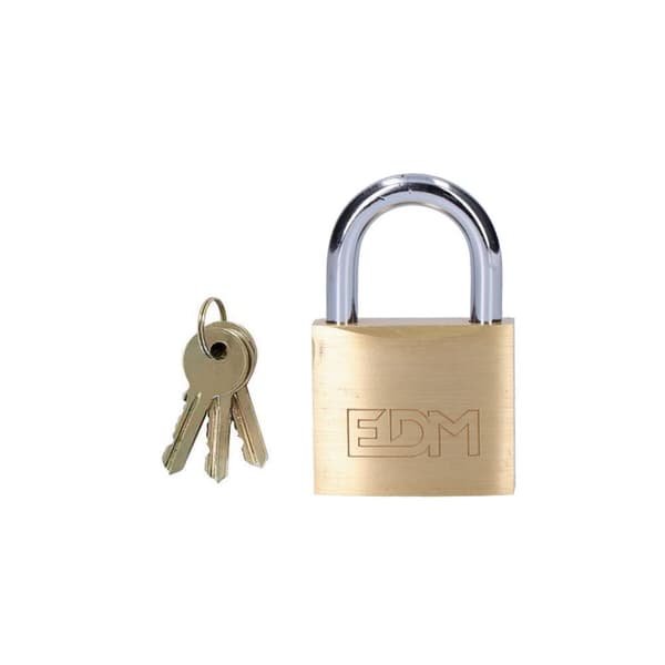 Nøgle hængelås EDM 85209 Kobber Bue 40 x 23 mm