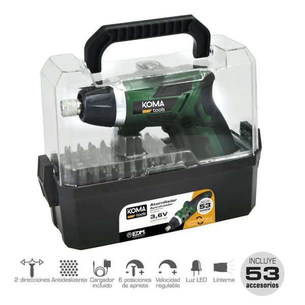 Skruetrækker Koma Tools Vendbar 3,6 V