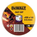 Miniatyrbillede 1 af 4: Skæreskive Dewalt Fast Cut dt3507-qz 10 enheder 115 x 1 x 22,23 mm