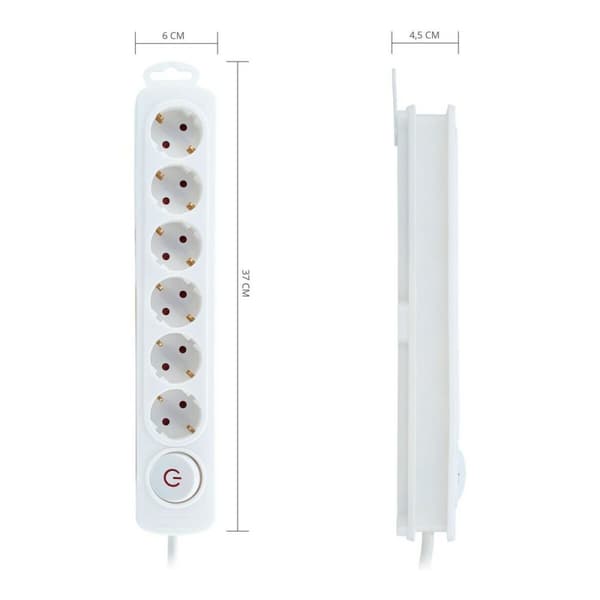 Förgreningslist 6 Tomas med Brytare TM Electron 3680 W