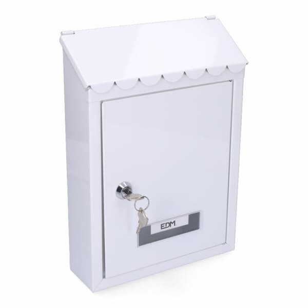Brevlåda EDM 85804 Standard Vit Stål 21 x 6 x 30 cm