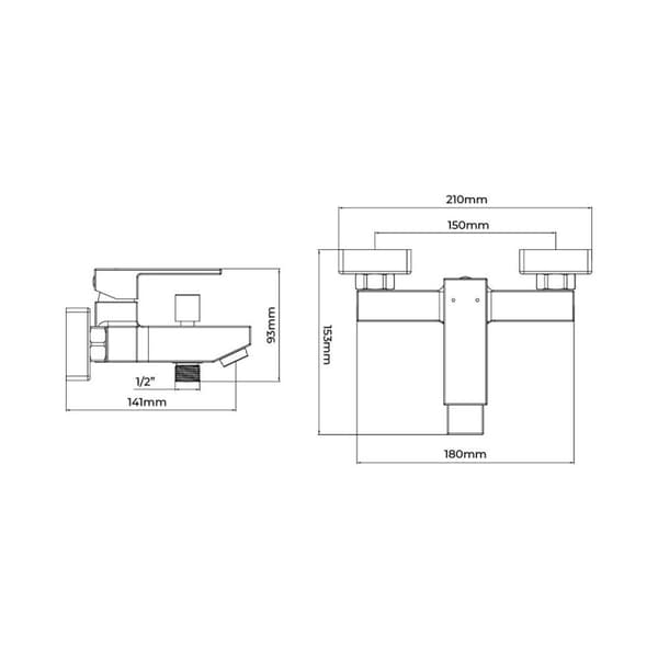 Sekoitushana EDM 01193 Getaria Ruostumaton teräs Messinki Sinkki 21 x 15,3 x 9,3 cm Kylpyamme