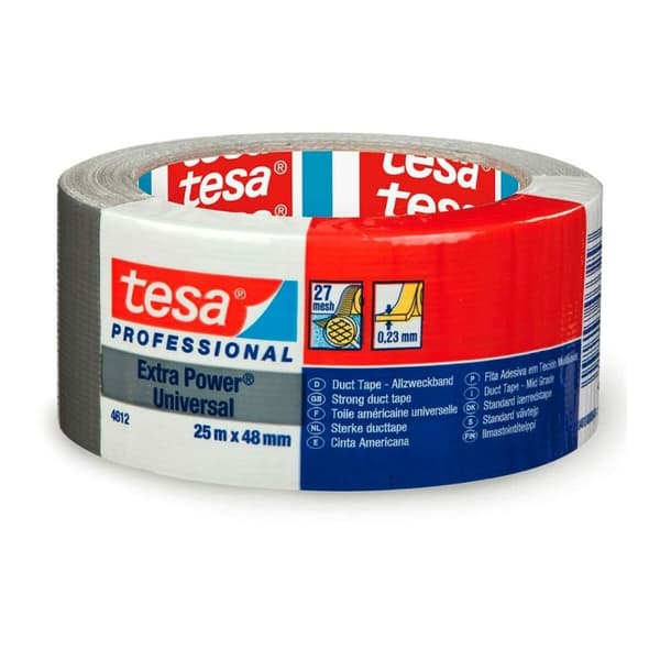Ilmastointiteippi TESA Hopeinen (25 m x 48 mm)
