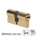 Pikkukuva 2 / 3: Sylinteri EDM 85186 r13 Kullattu Messinki Lyhyt nokkalukko 60 x 30 x 17 mm Eurooppalainen