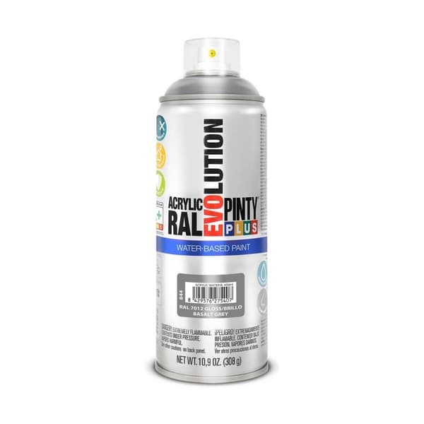 Sprejfärg Pintyplus Evolution RAL 7012 400 ml Vattenbaserat Basalt Grey