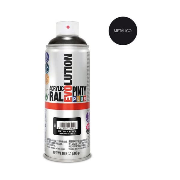 Sprejfärg Pintyplus Evolution MT153 Metallic 400 ml Svart