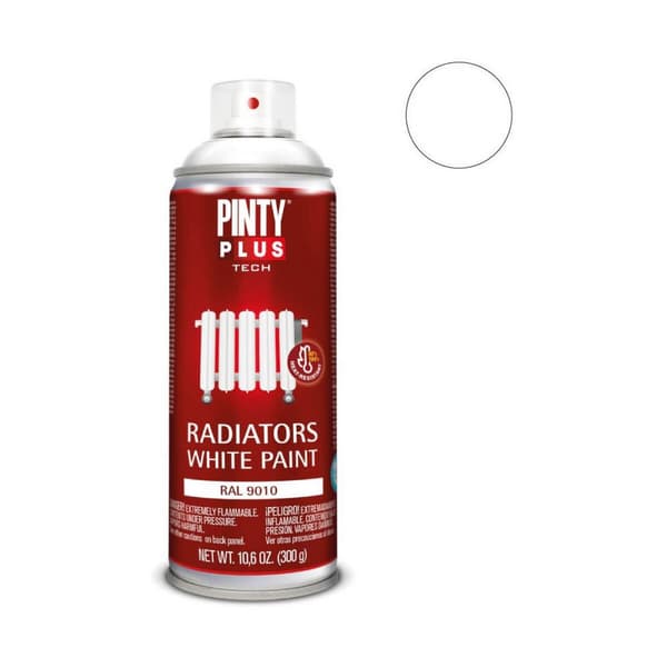Sprejfärg Pintyplus Tech RAL 9010 400 ml Värmeelement Vit