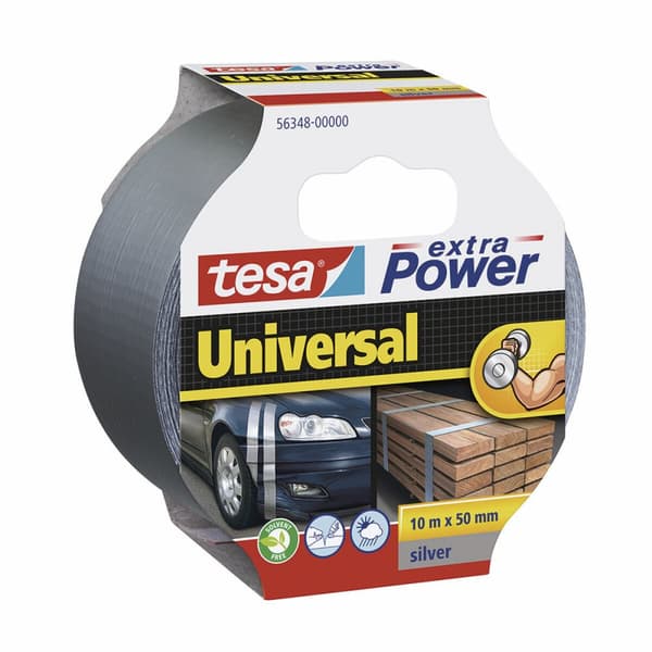 Ilmastointiteippi TESA Extra Power Universal 10 m x 50 mm Hopeinen