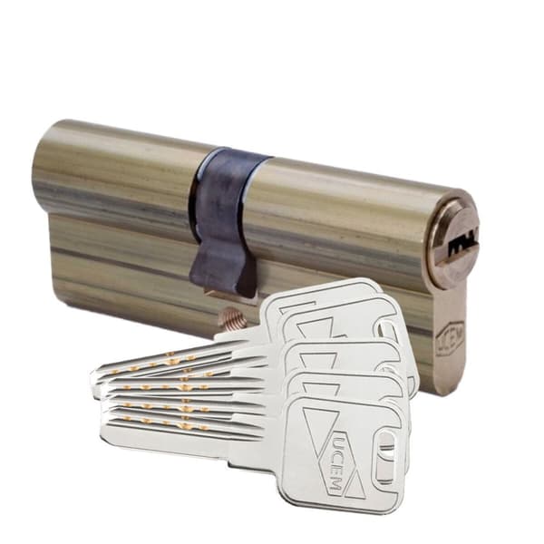 Sikkerhedcylinder UCEM 2000s2lp3333ll Europæisk Lang camlock 33 x 33 mm Kobber