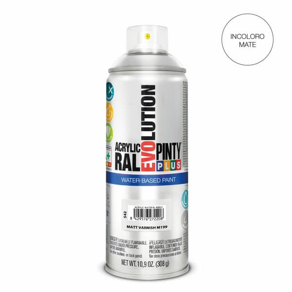 Lakkaspray Pintyplus Evolution M199 Matta Vesipohjainen 400 ml Väritön