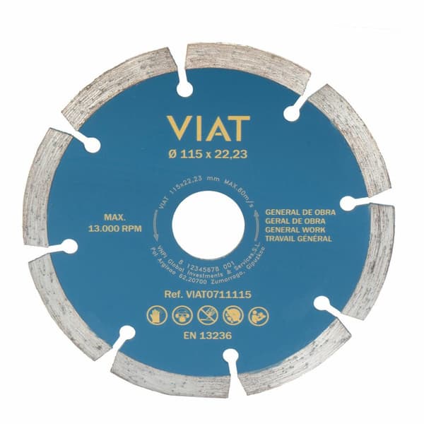 Skärskiva Viat 0711115 Snickerier/arbeten Torr Ø 115 x 2 x 22,2 mm
