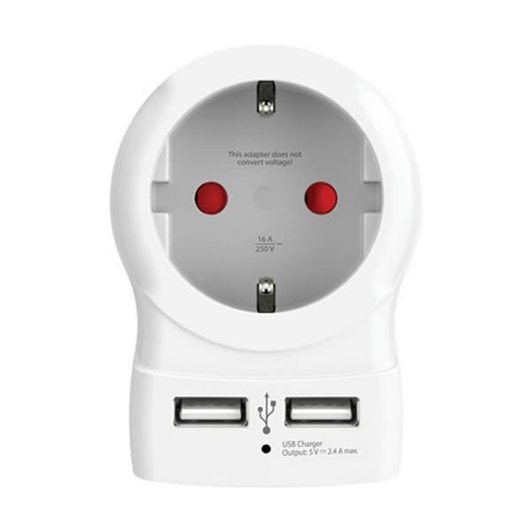Sovitin Skross 1500282 USB x 2 Eurooppalainen 2,4 A