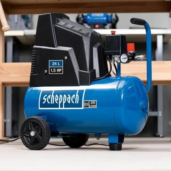 Ilmakompressori Scheppach HC30OX Horisontaalinen 1100 W 8 bar 24 L