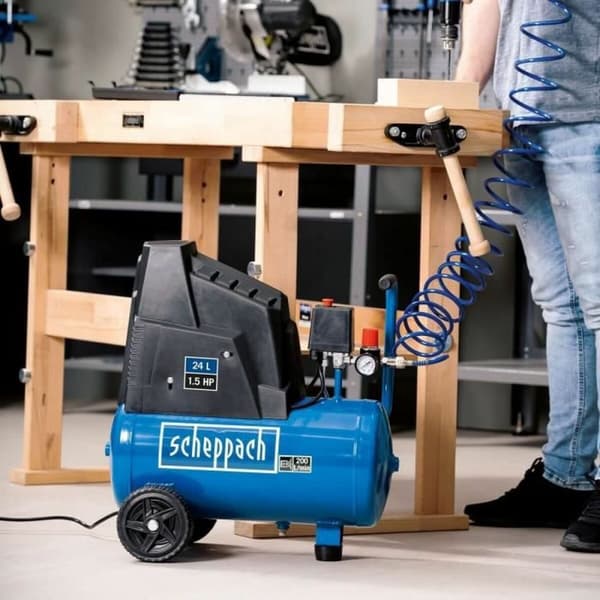 Ilmakompressori Scheppach HC30OX Horisontaalinen 1100 W 8 bar 24 L