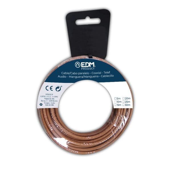 Parallel Interfacekabel EDM 28602 28602 Brun 25 m Ø 6 mm