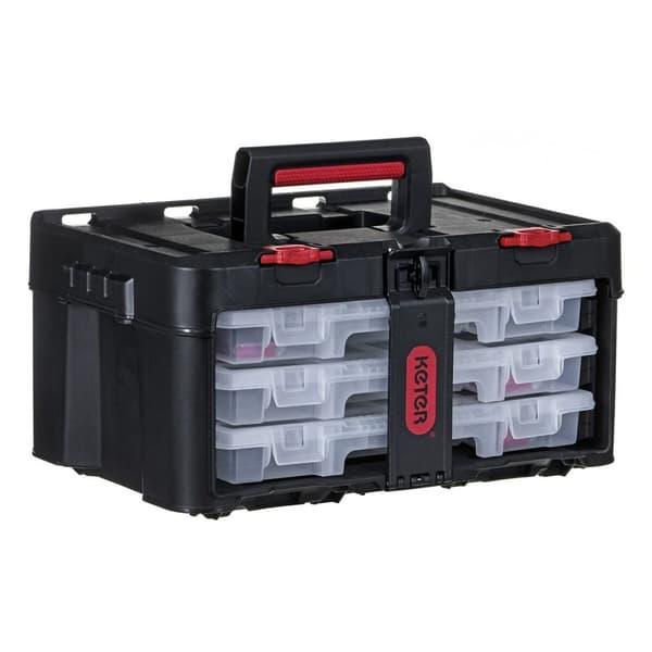 Værktøjskasse Keter Stack'N'Roll Polykarbonat 48,1 x 23,3 x 33,2 cm