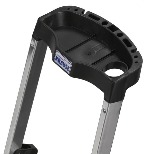 Hoppvikbar trappstege, 3 steg Krause 126313 Silvrig Aluminium