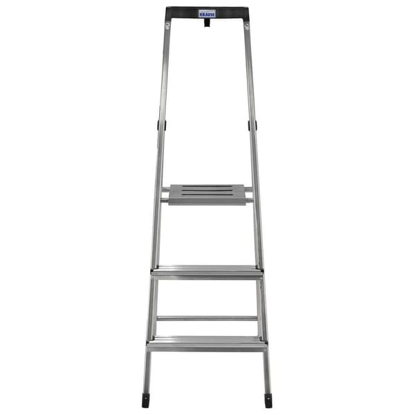 Hoppvikbar trappstege, 3 steg Krause 126313 Silvrig Aluminium