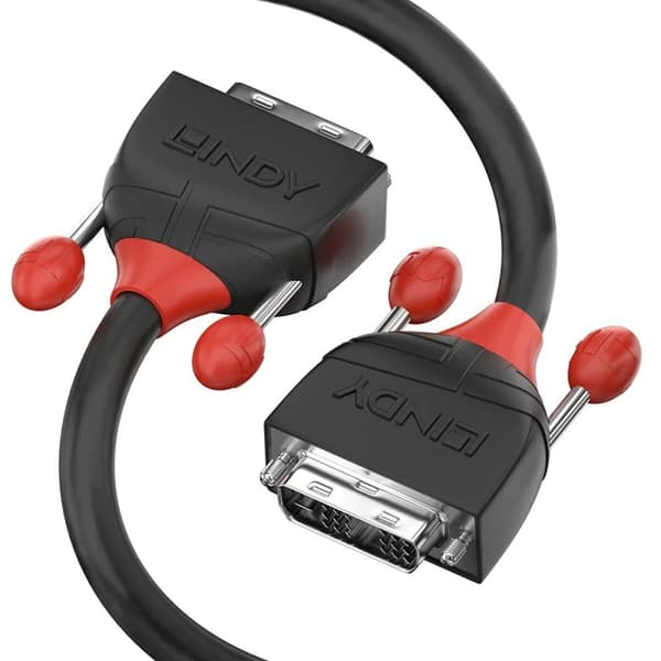 DVI-kabel LINDY 36257 3 m Svart