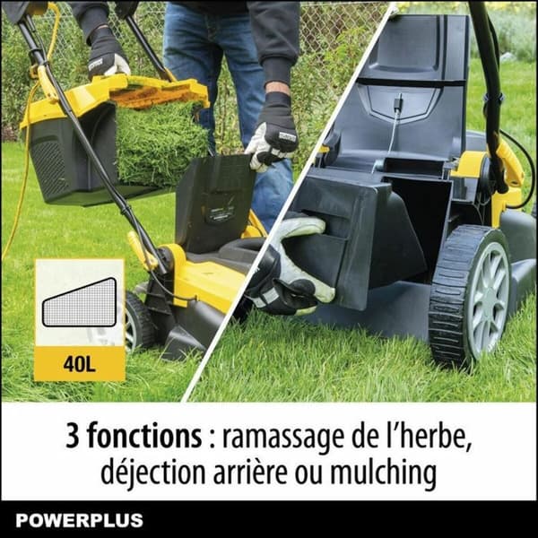 Sähköruohonleikkuri Powerplus Powxg6281 2000 W 230-240 V Ø 42 cm 25-80 mm