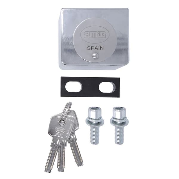 Lås AMIG A24542-670 Mässing Kromad 6 x 5 cm Blind Över