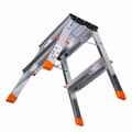 Miniatyrbild 3 av 5: Hoppvikbar trappstege, 2 steg Krause 130020 Silvrig Aluminium