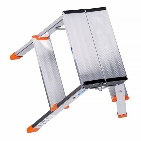 Hoppvikbar trappstege, 2 steg Krause 130020 Silvrig Aluminium