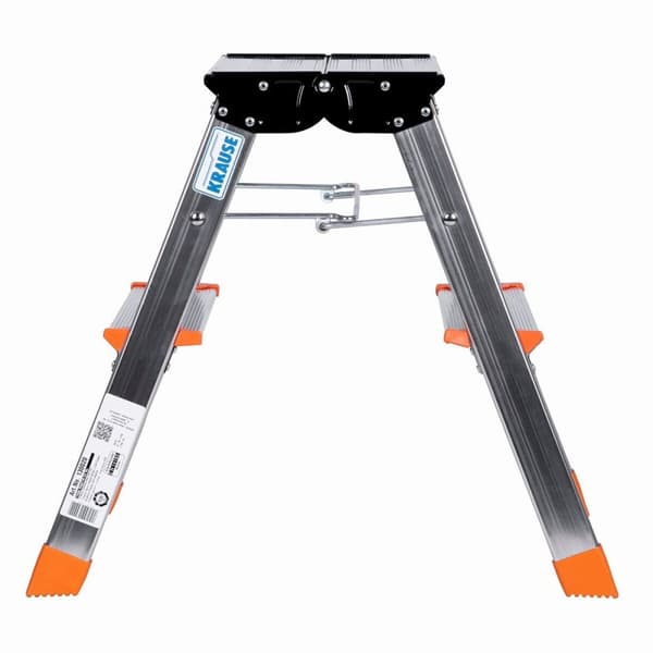Hoppvikbar trappstege, 2 steg Krause 130020 Silvrig Aluminium