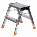 Miniatyrbild 1 av 5: Hoppvikbar trappstege, 2 steg Krause 130020 Silvrig Aluminium