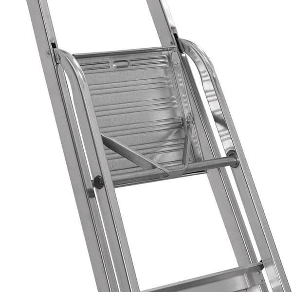 Hoppvikbar trappstege, 3 steg Krause 126214 Silvrig Aluminium