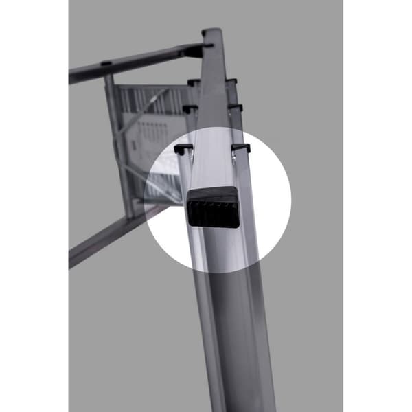 Hoppvikbar trappstege, 4 steg Krause 126221 Silvrig Aluminium