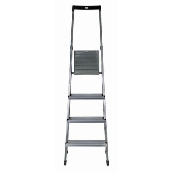 Hoppvikbar trappstege, 4 steg Krause 126221 Silvrig Aluminium