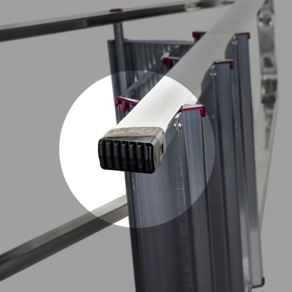 Hoppvikbar trappstege, 4 steg Krause 000705 Silvrig Aluminium