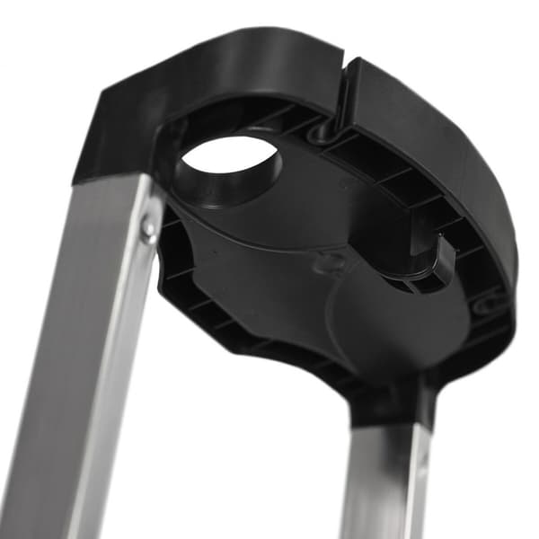 Hoppvikbar trappstege, 4 steg Krause 126320 Svart Silvrig Aluminium