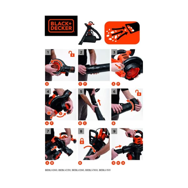 Blæser Black & Decker BEBLV260-QS