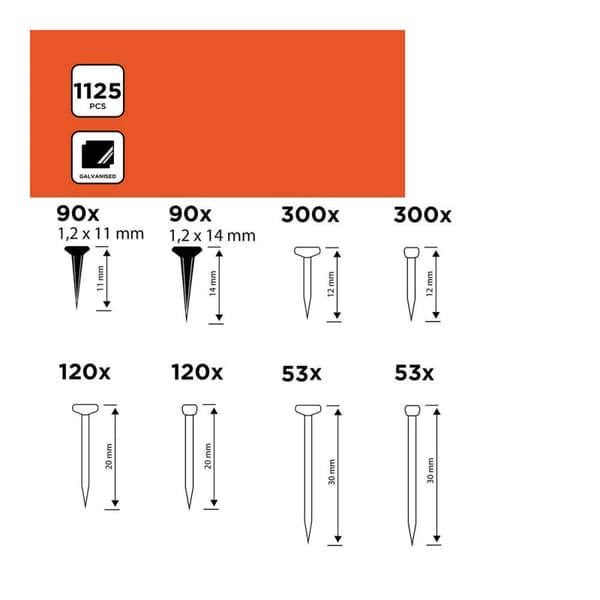 Spikar Black & Decker 1125 Delar